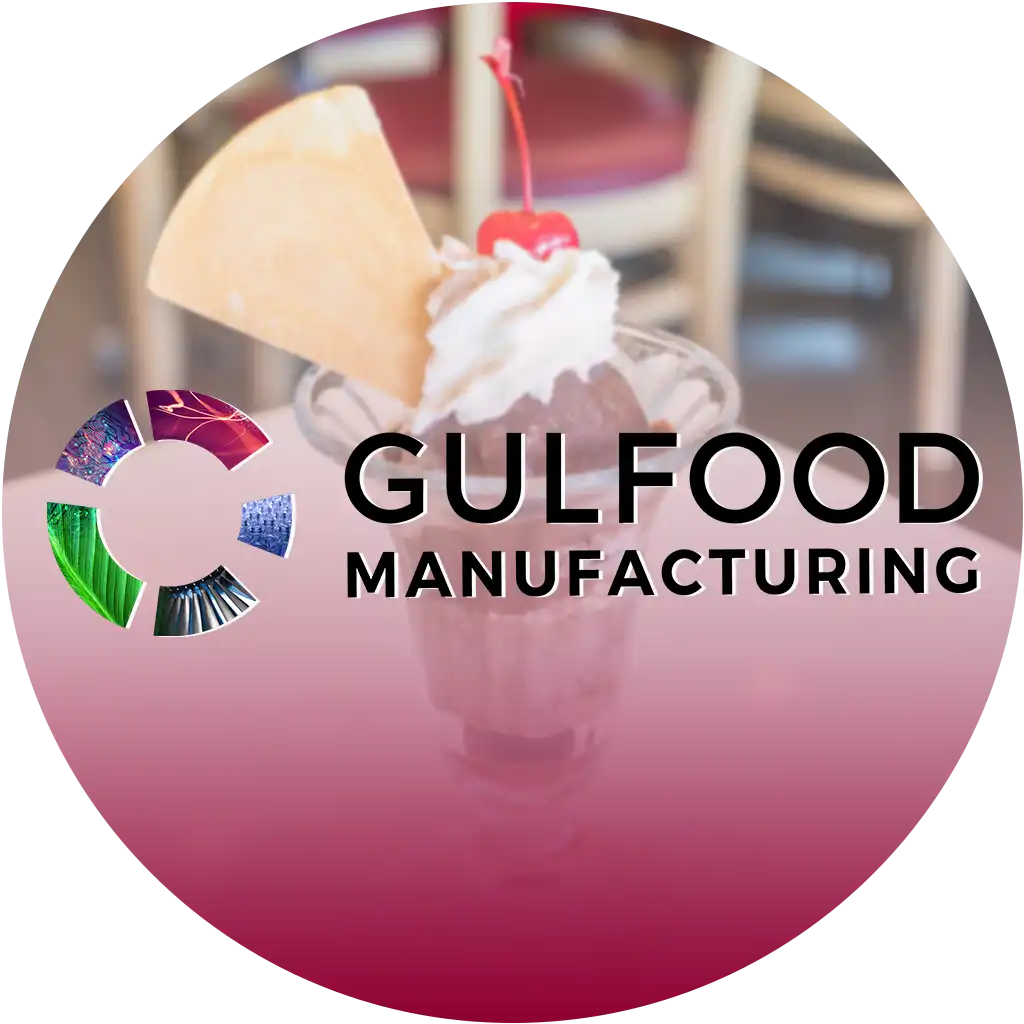 Logo of Gulfood Manufacturing featuring a circular design