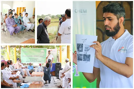 Kisaan_Khushaal A collage of four images depicting various group activities